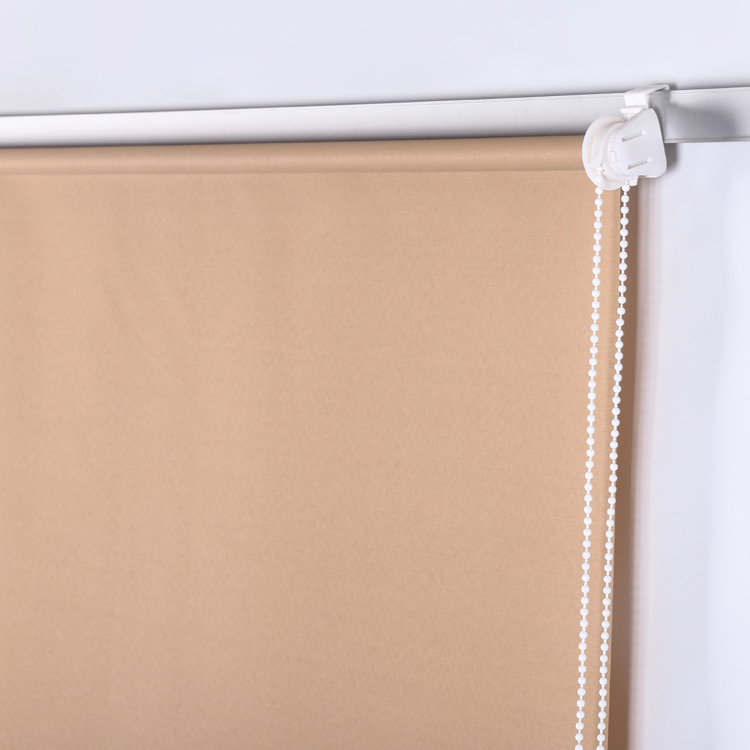 17mm Rail Hook Mount Cream Plain Fabric Simple Roller Blinds