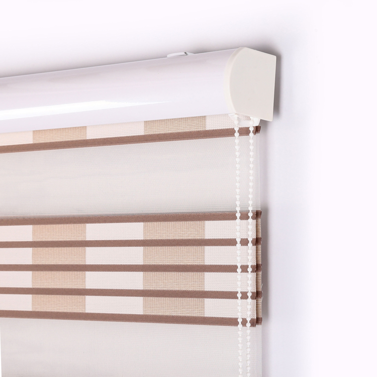 White Covering Zebra Blinds